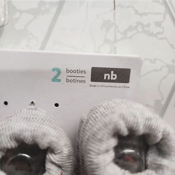 Carter’s Child Of Mine Fall 2 Pair Pack Booties Pumpkin & Turkey Newborn Socks - Picture 4 of 5